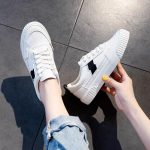 کفش اسپرت سفید مشکی 12389 - تصویر 19